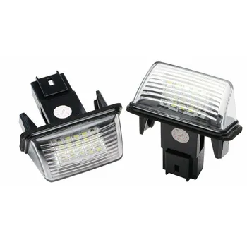 2 vnt 12V LED Automobilių Skaičius Licenciją Plokštelės Šviesos Lempos Car Accessories Tinka Citroen C3, C4, C5, BERLINGO, SAXO XSARA