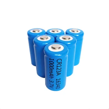 8pcs/daug SHSEJA 3.7 V, 1000mAh CR123A 16340 įkrovimo baterija (akumuliatorius apsaugos CR123a 16340 ličio jonų įkraunama ličio baterija