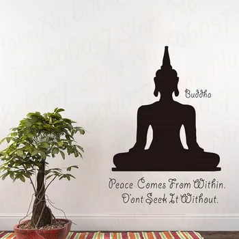Budizmas Aforizmas Citatos Sienos Lipdukas Meno Jogos Meditacija Kelia Buda Siena Lipdukas Namų Dekoro Miegamasis WL2032