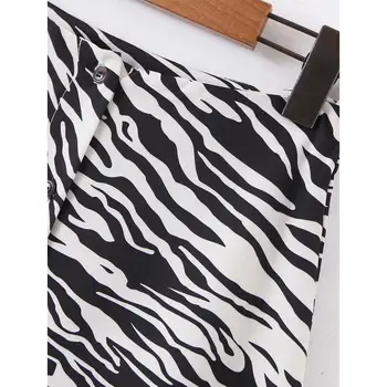 2020 Mados zebras dryžuotas sijonas moterims vasaros aukšto liemens sijonai ropa mujer korėjos kawaii mygtuką iki midi sijonas kawaii streetwear
