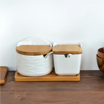 RSCHEF Kūrybinės Europos keramikos apversti, pagardinti jar cruet druska virtuvės reikmenys prieskonių dėžutė prieskonių puodą