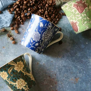 OUSSIRRO Europos puodelis Retro Auksinė taurė burną Kaulų kinija kavos puodelio Pora kūrybinės Keramikos puodelis puodelis L2282