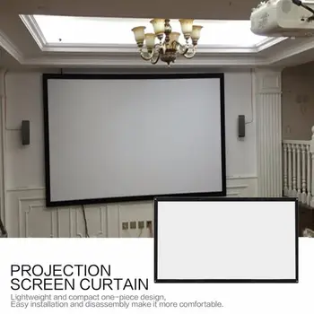 4:3 Nešiojamas, Sulankstomas Projektoriaus Ekranas Sienos Montuojamas Namų Kino Teatro 3D HD projektoriaus Ekrane Drobė
