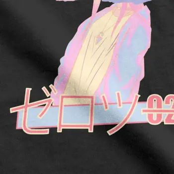 Vaporwave Anime Marškinėliai Žmogui Darling Į Franxx Nulis Du T-Shirt Nutiestas Plius Dydis Hipster O-kaklo Drabužių Medvilnė Tee