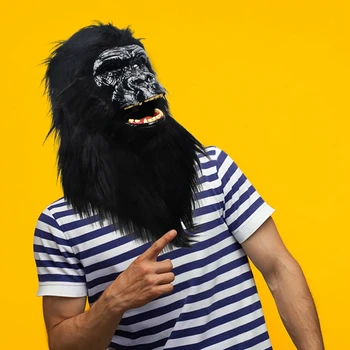 Cosmask Halloween Mask Šimpanzė Galvos Kaukė Gyvūnų Gorila Helovinas Šalis Cosplay Kostiumas Pristato Halloween Mask