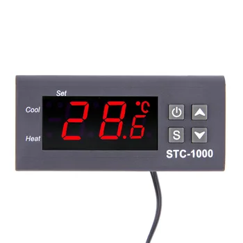 Kokybės Universalus Skaitmeninis STC-1000 Temperatūros Reguliatorius Termostatas su Zondas -50~99C 220 V Akvariumas w/Jutiklis universalūs