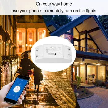 Tuya WiFi Smart Jungiklis 10A/2200W Belaidžio Nuotolinio valdymo Jungiklis Laikmatis APP Kontroliuoti Smart Home 