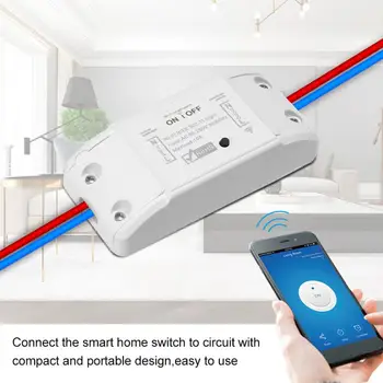 Tuya WiFi Smart Jungiklis 10A/2200W Belaidžio Nuotolinio valdymo Jungiklis Laikmatis APP Kontroliuoti Smart Home 