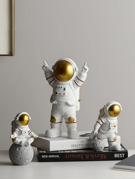 Šiaurės šalių Šiuolaikinės Astronautas miniatiūrinės figūrėlės Dervos Amatų Namų fėja sodo stalo apdailos patalpų įrengimui skirti dirbiniai kambario aksesuarai