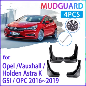 4PCS Automobilių Purvo Atvartais Opel Vauxhall Astra K GSi OPC 2016 2017 2018 2019 Mudguard Splash Apsaugai Sparnas Mudflaps Auto Priedai