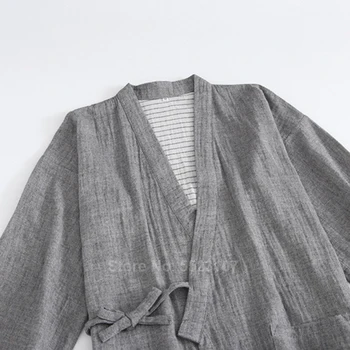 2020 Tradicinis Japonų Kimono Vyrų Pižama Rinkiniai Vientisos Spalvos Medvilnės Samurajus Sleepwear Rinkiniai Maudymosi Yukata Naktiniai Drabužiai Drabužiai