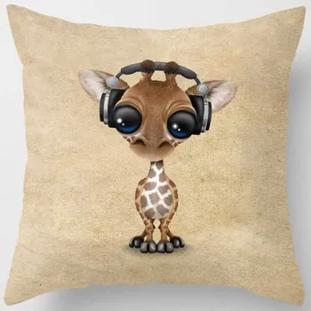 Karšto pardavimo grožio animacinių filmų gyvūnų pagalvės užvalkalą aukštos kokybės aikštėje pagalvių užvalkalai mielas beždžionės pagalvę padengti 45*45cm