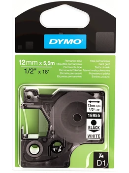 Nuolatinė etikečių DYMO D1, 5.5x12mm Balta