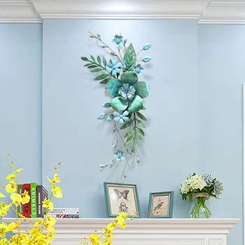 Modernios Sienos Kaustytomis Geležies 3D Modeliavimas Gėlių, Augalų Sienos Freskos Amatų Apdaila Namo Priebučio Sienos Kabo Ornamentu Art