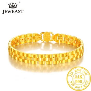 JLZB 24K Gryno Aukso Apyrankę Nekilnojamojo 999 Auksinis Bangle Gaivus Smart Gėlės Madinga Klasika Fine Jewelry Karšto Parduoti Naujus 2020 m.