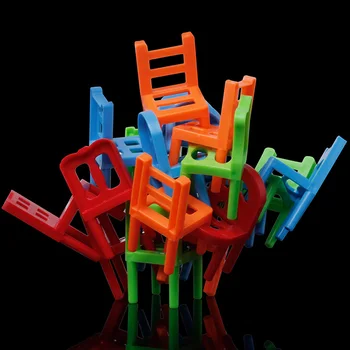 Šeimos stalo Žaidimas Vaikų Švietimo Žaislas Balansas Krovimas Kėdės, Kėdės, Taburetės Žaidimas, 18 VNT. Kėdės beždžionė spręsti