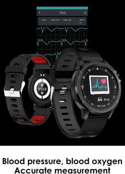 L8 Smart Watch Vyrų Kraujo Spaudimą, Širdies ritmą Fitness Tracker EKG+PPG 