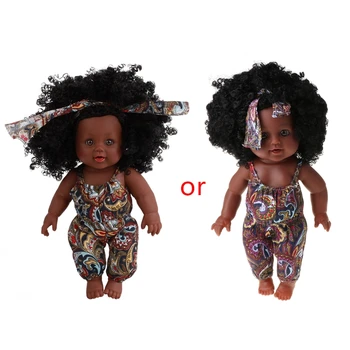 Juoda Mergina Lėlės Afrikos Amerikos Žaisti Minkšta Naujagimiui Tikroviškos Lėlės Vaikams Žaislas Dovanos