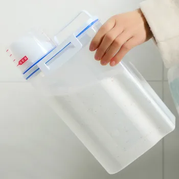 Buitinių skalbimo milteliai talpinimo Nešiojamų dideli, plastikiniai, su matavimo puodelio ryžių laikymo butelį, skalbimo miltelių dėžutė mx3211054