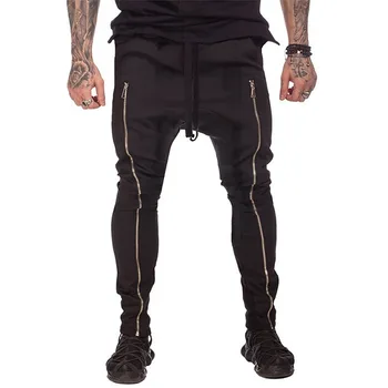 Vyrai Krovinių Kelnės Multi Kišenės Užtrauktuką Poilsiu 2020 M. Rudenį Naujų Streetwear Hip-Hop Harajuku Punk Sweatpants Vyrų Track Kelnės