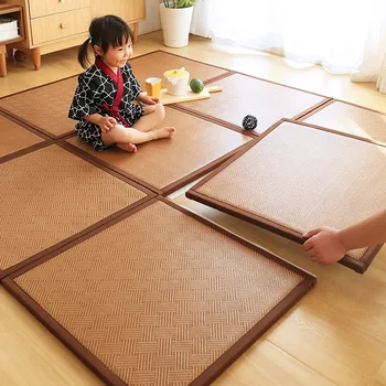 Japoniško Stiliaus Namų Tatamio Pagalvėlė Sutirštės Sujungimas Grindų Kilimėlis, Gyvenimo Kambarys Ir Miegamasis Čiužinys Grindų Kilimėlis Miegamojo Puošimas