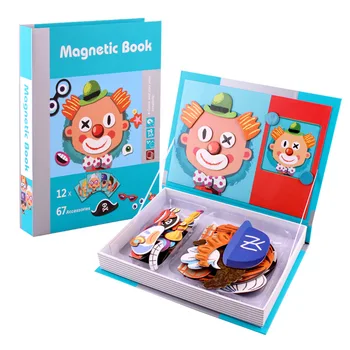 Magnetinio įdomus dėlionės vaikams medinė dėlionė valdybos box vienetų žaidimų cartoon švietimo piešimo žaislai mergaitėms, berniukams, Pe