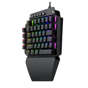 K700 viena ranka mechaninė žaidimas klaviatūros RGB LED backlight Outemu pereiti visą klavišą makro apibrėžia 44 klavišai LOL/Wow/ dota2 / PUBG/CF