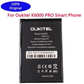 Originalus Naujas Didelės Talpos už Oukitel K6000 6000mAh baterijos Įkrovimo mobiliojo Telefono Baterijas Oukitel K6000 PRO Išmaniųjų Telefonų