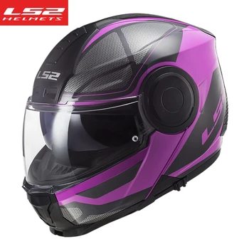 Originalus LS2 FF902 taikymo SRITIS Apversti Aukštyn Motociklo Šalmas Dual Shield Vyras Moteris Modulinis Šalmas Casco Moto capacete