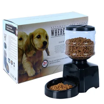 5.5 L Automatic Pet Feeder Šunims ir Katėms su Balso Įrašymas LCD Ekranas Augintiniai Maisto Dubenėlį Balionėlis Naminių Reikmenys