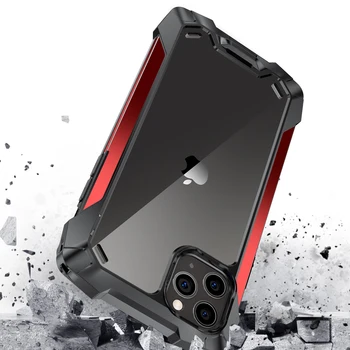 IHaitun Mados atsparus smūgiams Atveju iPhone, 11 Pro Max Skaidrus Telefono Galinio Dangtelio Apple iPhone 12 Pro Max