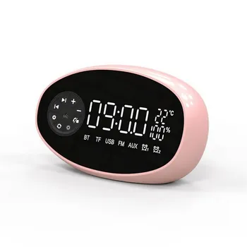 Skaitmeninis LED Laikrodis-Žadintuvas Atidėti Naktį Šviesos Temperatūra Stalo Laikrodžiai Su FM Radijas USB 