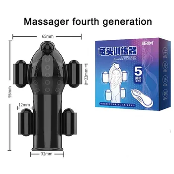 Sekso žaisliukai vyrams vyrų masturbator masculino Dildo analinis vibratorius realus ABS Vibruojantis Varpos Galvos Massager Blizgesys Sekso parduotuvė H4