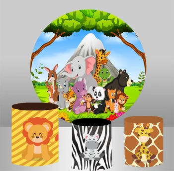 Rato Turas Fone Safari Džiunglėse Šalies Gyvūnų Fone fotostudija Užsakymą Vaikams Gimtadienio Tortas Lentelė Reklama