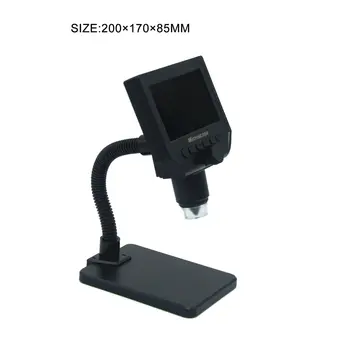 G600 8LED 1600X Nešiojamas LCD Skaitmeninis Mikroskopas su 4.3