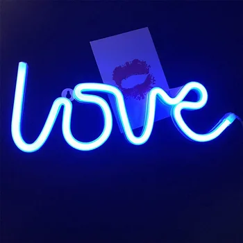 MEILĖ LED Neon Light Ženklas Kambarys Vestuves Juosta Apdailos Neoninės Lempos Valentino Dieną Miegamasis Namų Dekoro Naktį Lemputė Dovanų