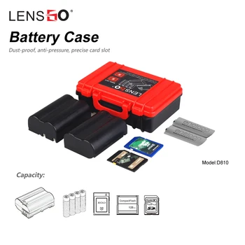 LENSGO Kamera ir Atminties Kortelės Atveju Baterija Daugiafunkcį Plastikinį Laikiklį, SD ir CF XQD Kortelės Laikymo Dėžutė 