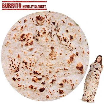 Juokinga Milžinišką Burrito Tortilla Antklodė,230Gsm Tirštėti Minkštas Šiltas Flanelė Lova Mesti Antklodę, Apvalios, Taco, antklodė, skirta suaugusiems ir vaikams