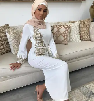 Eid Abaja Dubajus Turkijos Musulmonų Suknelė, Hijab Kaftan Caftan Marocain Islamo Drabužiai Moterims Ramadanas Suknelės Islamo Skraiste, Vestidos