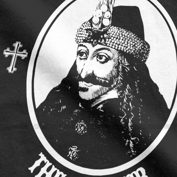 Princas Vlad The Impaler Drakula Undead T-Shirt Vyrams Tepes Gotikos Vampire Goth Medvilnės Tees trumpomis Rankovėmis T Marškiniai Klasikinis Viršūnės