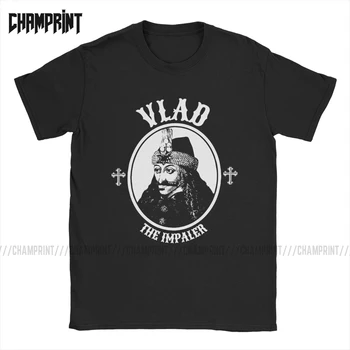 Princas Vlad The Impaler Drakula Undead T-Shirt Vyrams Tepes Gotikos Vampire Goth Medvilnės Tees trumpomis Rankovėmis T Marškiniai Klasikinis Viršūnės