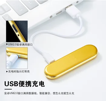 Mini išskirtinį pull-down įkrovimo žiebtuvėlis, kompaktiškas pakeitimo core elektros šildymo laidas USB įkraunamą žiebtuvėlį