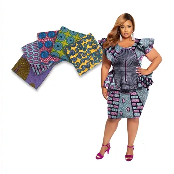 Aukštos Kokybės afrikos ankara Vaškas spausdinti 2020 Vaškas audinio Karšto Pardavimo afrikos Dizaino Moterų Suknelė