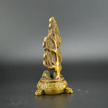Kinijos surinkimo rankų darbas bronzos, Vario pinigų medis statula