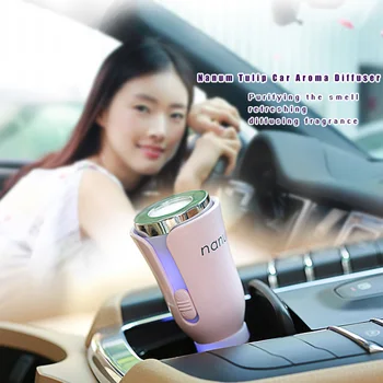 Automobilių eterinis Aliejus Difuzoriaus Oro Gaiviklis Tulpių Aromatas Disperser Mini Saugos Plaktukas Automobilio USB Aromaterapija