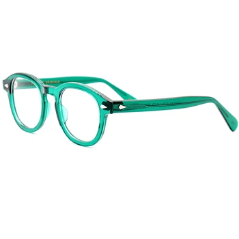LEMTOSH akinius, Žalias rėmelis JOHNNY DEPP stiliaus akiniai vintage akiniai tris dydis funkcijos akiniai