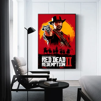 Filmą Red Dead Redemption 2 Plakatai HD Spausdinimo ant Drobės Modernus Kino Meno Nuotraukas, Namų Kambarį Dekoro Cuadros
