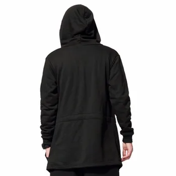 Skatinimo mens assassin juoda hoodies vyrų megztiniai su skrybėlę hip-hop streetwear bliuzono pavasarį, rudenį apsiaustu drabužius vyrų HD01