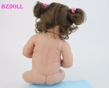 BZDOLL 40cm Visas Silikono Kūno Reborn Baby Doll Vinilo Mini Kūdikių Bonecas Vaikas Suknelė Švietimo Žaislas Mergina Gimtadienio Dovana
