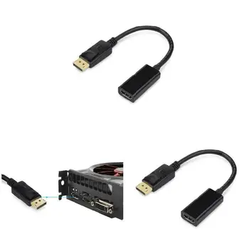 DP HDMI 1080P DisplayPort į HDMI HDTV Vyrų ir Moterų Adapteris Keitiklis, Garso -Drop